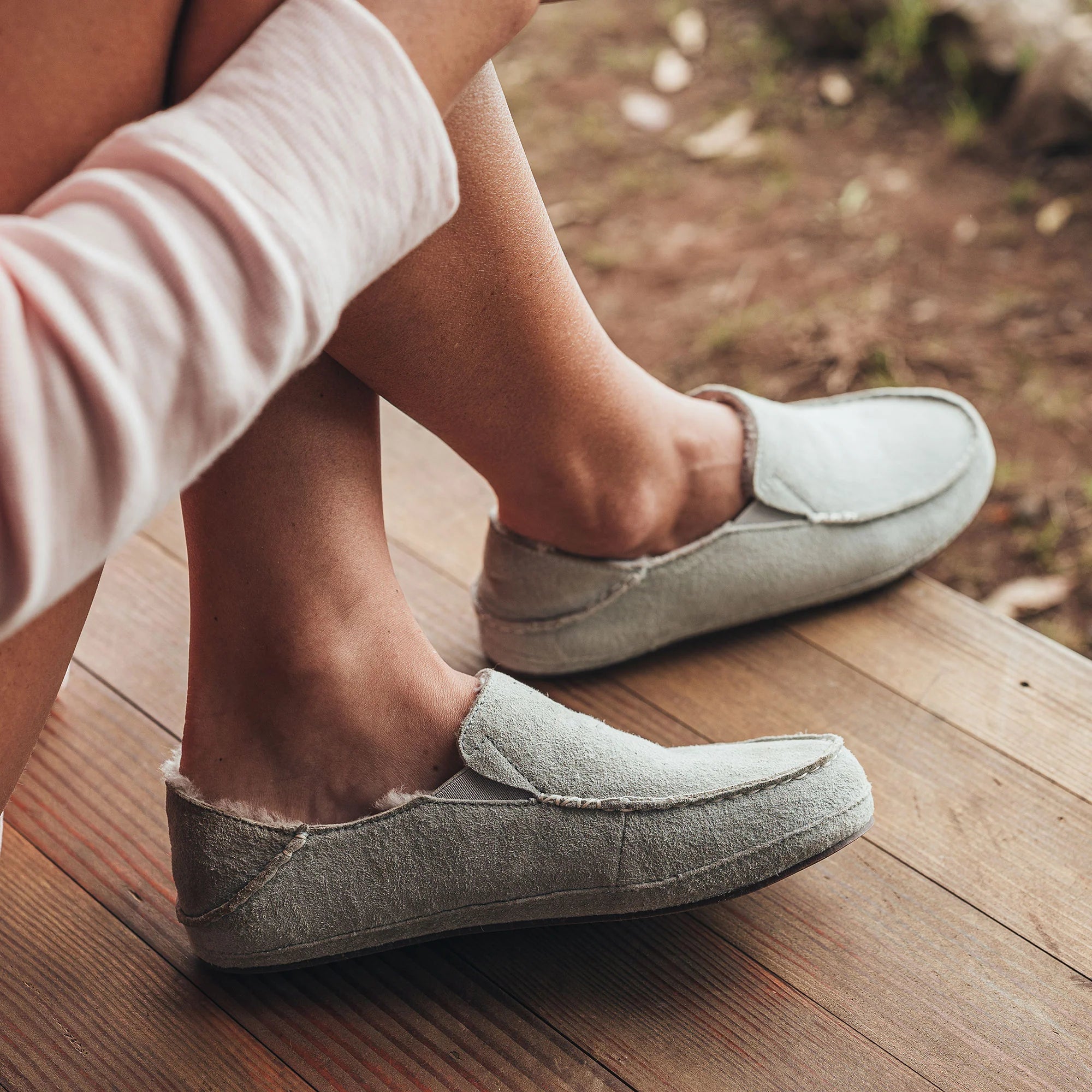 Nohea Slipper - Pale Grey